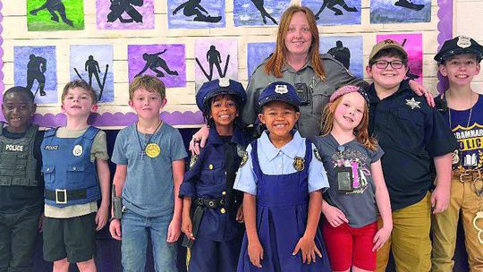 Mangham Elementary School students learn about the law during Career Day