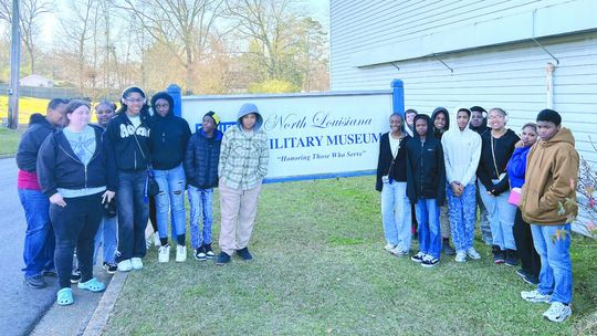 Rayville Junior High Library Club explores military history