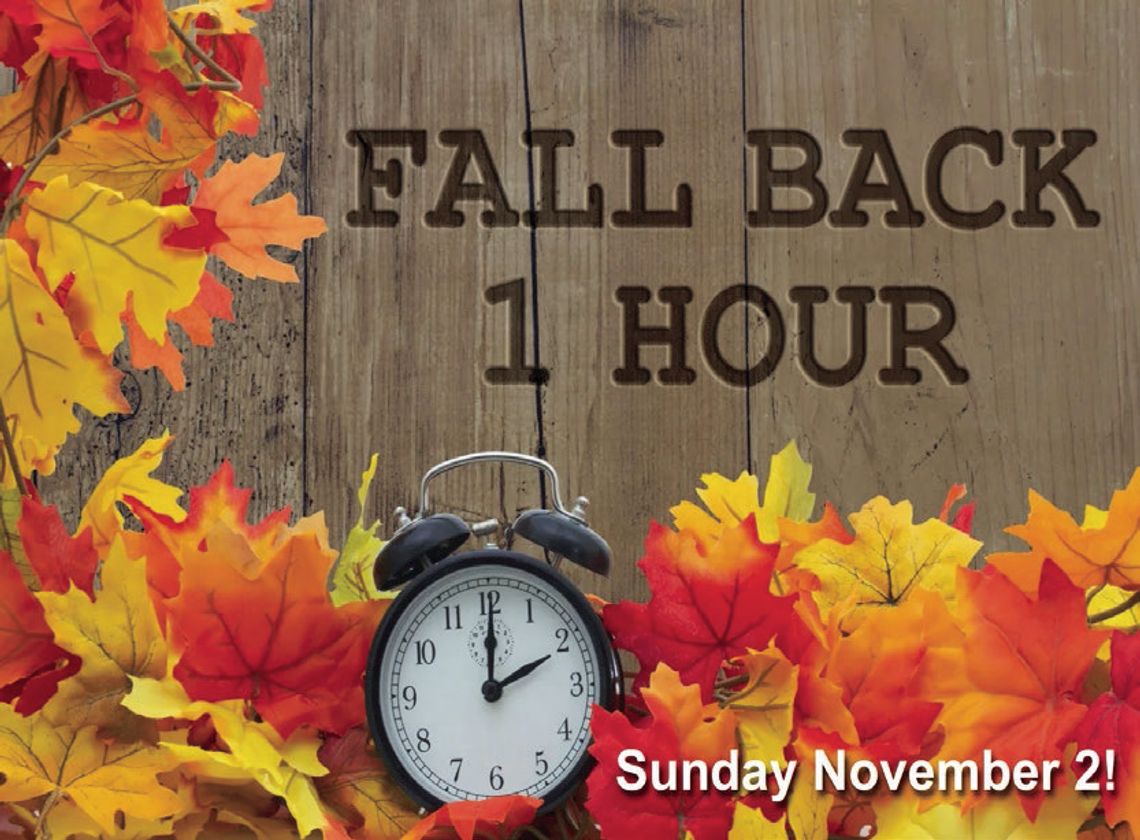 FALL BACK 1 HOUR
