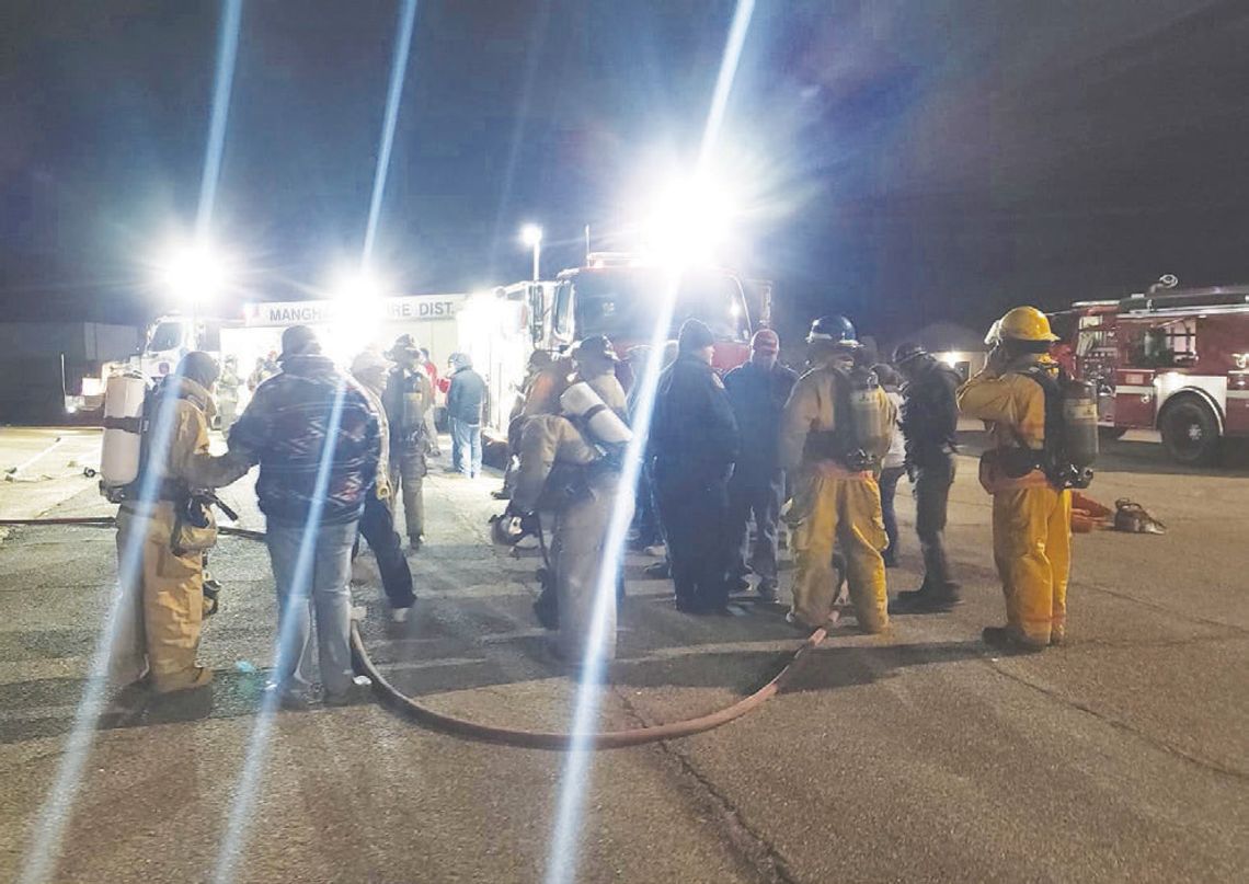 Firefighters undergoing training