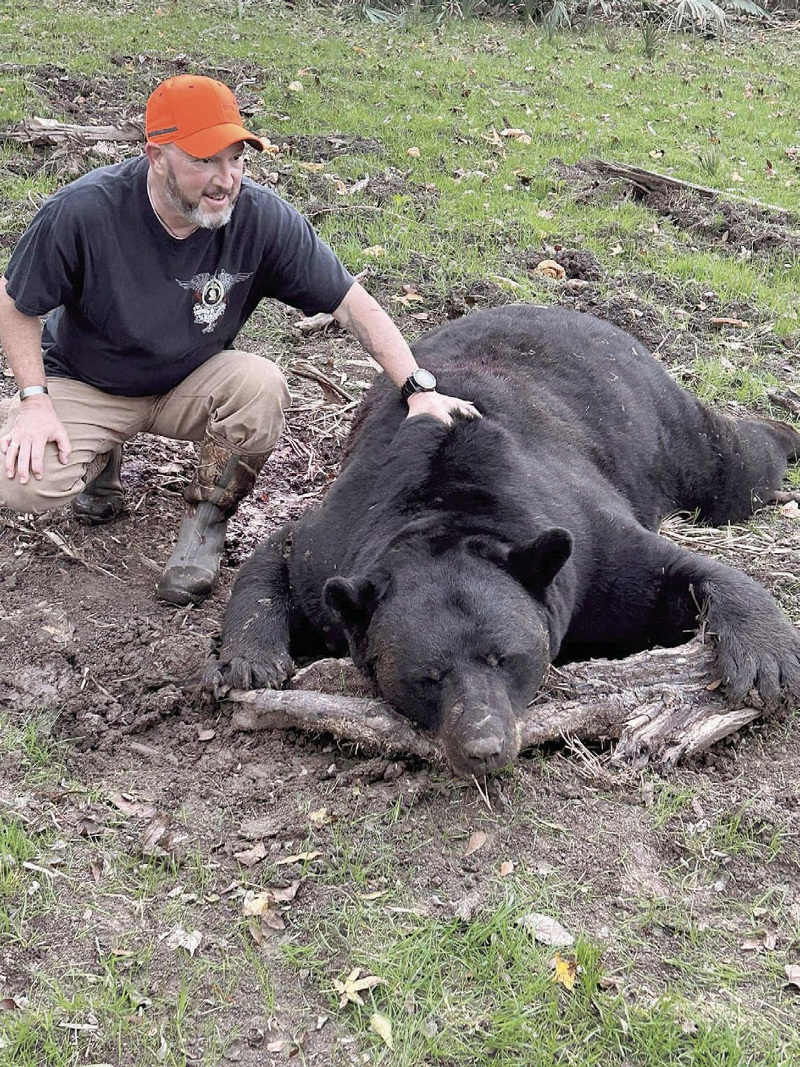 Veteran harvests 696 pound black bear while hunting on Osceola Plantation